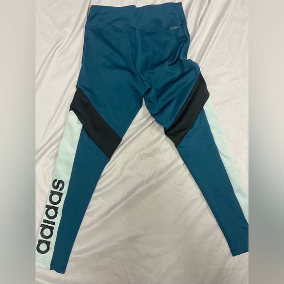Adidas Blue Leggings - Picture 1 of 1
